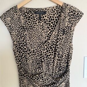 BCBGMAXAZRIALeopard Print Wrap Dress | Size Small